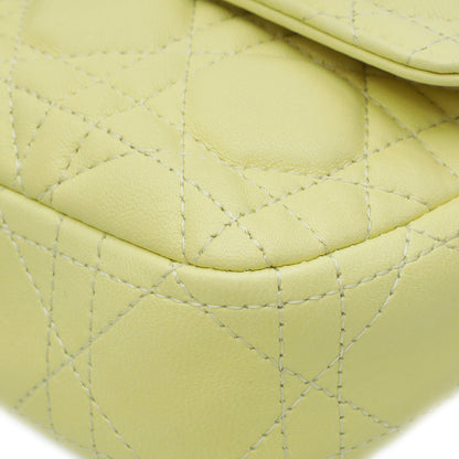 Christian Dior Light Yellow Cannage Miss Dior Promenade Chain Pouch