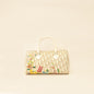 Christian Dior Beige Oblique Floral Boston Bag
