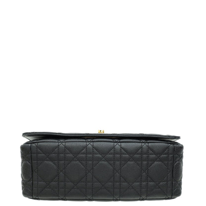 Christian Dior Black Supple Cannage Caro Medium Bag