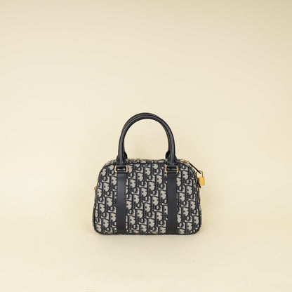 Christian Dior Blue Oblique D-Vibe Bowling Bag
