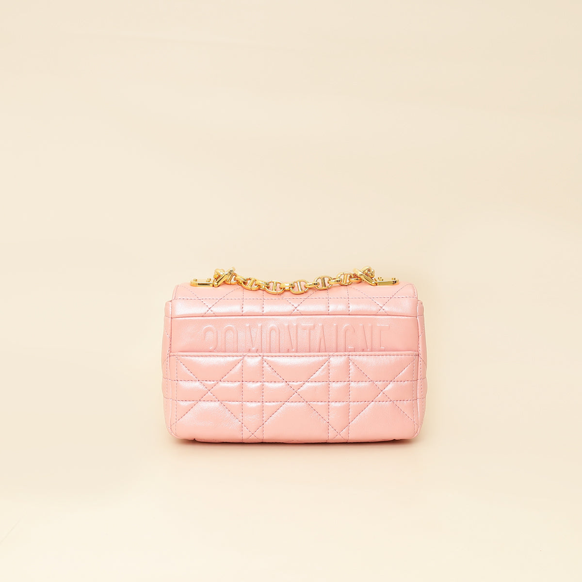 Christian Dior Metallic Macrocannage Small Caro Bag