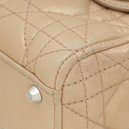 Christian Dior Metallic Nude Lady Dior Mini Shimmering Chain Bag