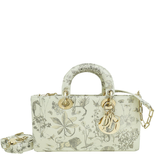Christian Dior Latte Cabinet De Curiosités Print Lady D-Joy Medium Bag