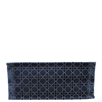 Christian Dior Bicolor Velvet Cannage Book Tote Large Bag