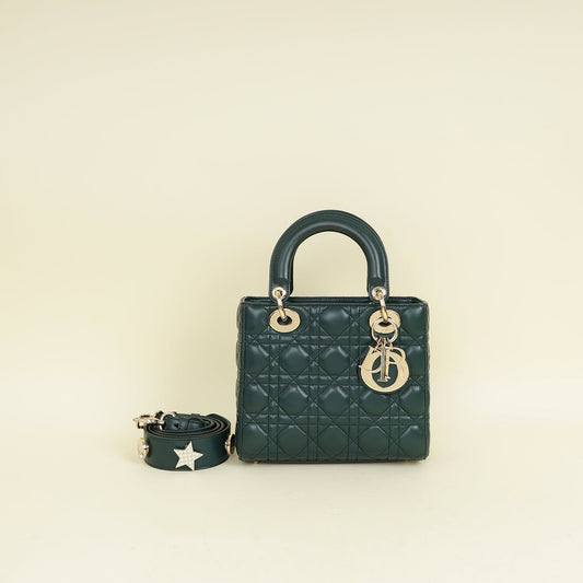 Christian Dior Emerald Green Lady Dior My Abcdior Small Bag