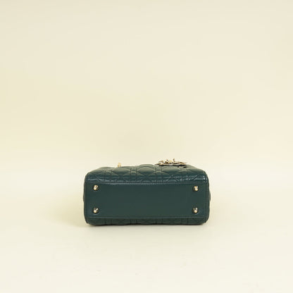 Christian Dior Emerald Green Lady Dior My Abcdior Small Bag
