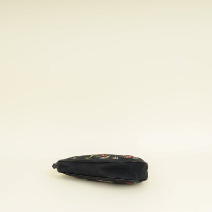 Christian Dior Multicolor Galliano Era Embroidered Saddle Pochette Bag