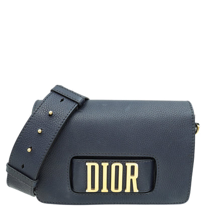 Christian Dior Navy Blue Dio R Evolution Flap Bag