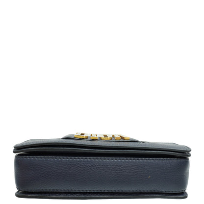 Christian Dior Navy Blue Dio R Evolution Flap Bag