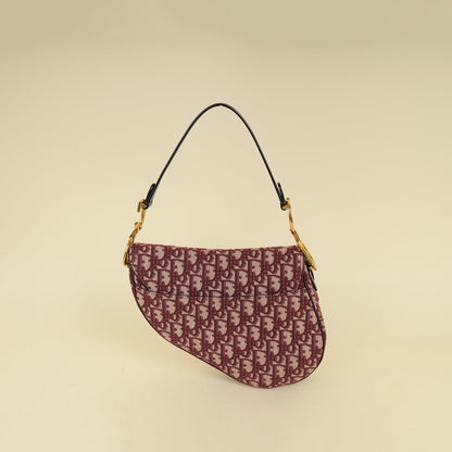 Dior Saddle Oblique Burgundy Crossbody Style 2