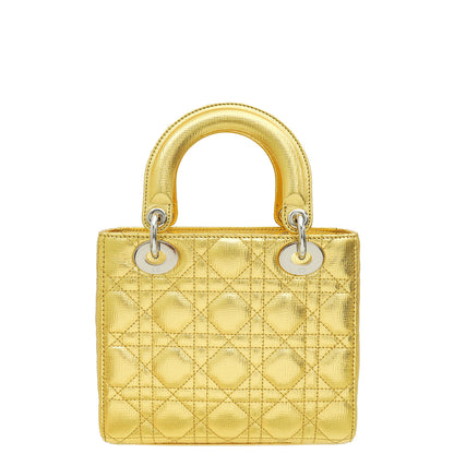 Christian Dior Metallic Gold My Lady Dior Small Bag