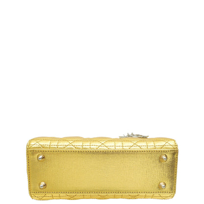 Christian Dior Metallic Gold My Lady Dior Small Bag
