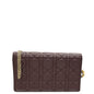 Christian Dior Burgundy Lady Dior Chain Pouch
