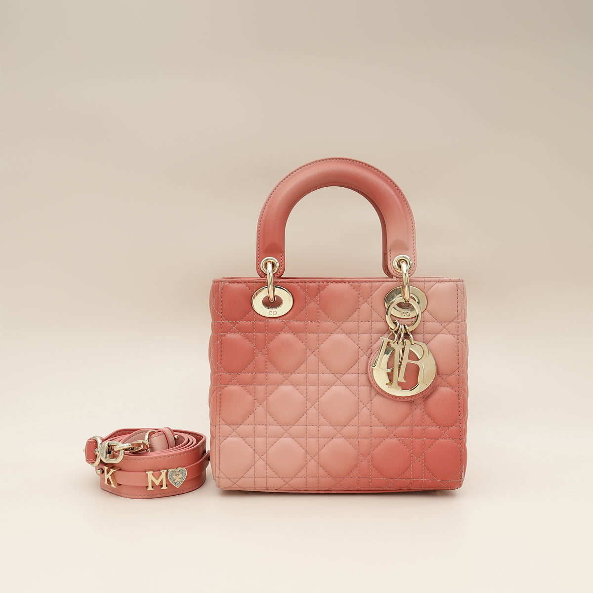 Christian Dior Flamingo Gradient Lady Dior My Abcdior Small Bag