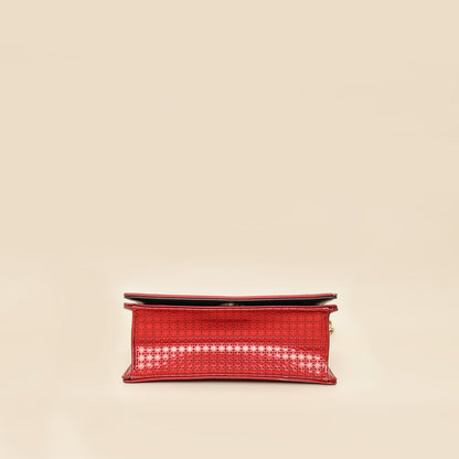 Christian Dior Red Micro Cannage Diorama Small Shoulder Bag