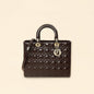 Christian Dior Chocolate Lady Dior Large Bag