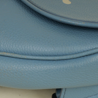 Christian Dior Blue X Shawn Stussy 2020 Logo Print Saddle Bag