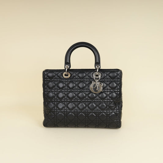 Dior Lady Dior Leather Handbag Style 83