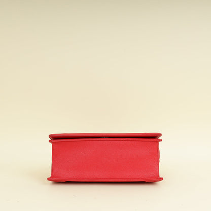 Christian Dior Red Diorama Medium Flap Bag