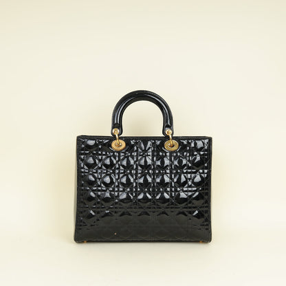 Dior Lady Dior Leather Handbag Style 104