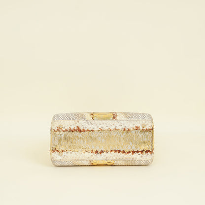 Christian Dior Bicolor Python Lady Dior Medium Bag