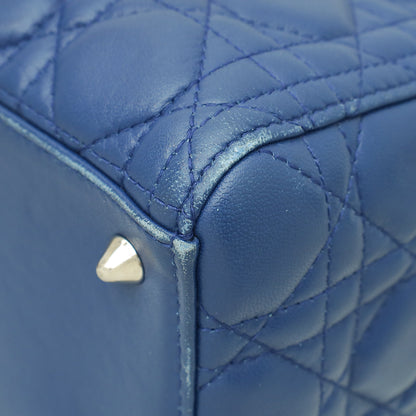 Dior Lady Dior Leather Handbag Blue