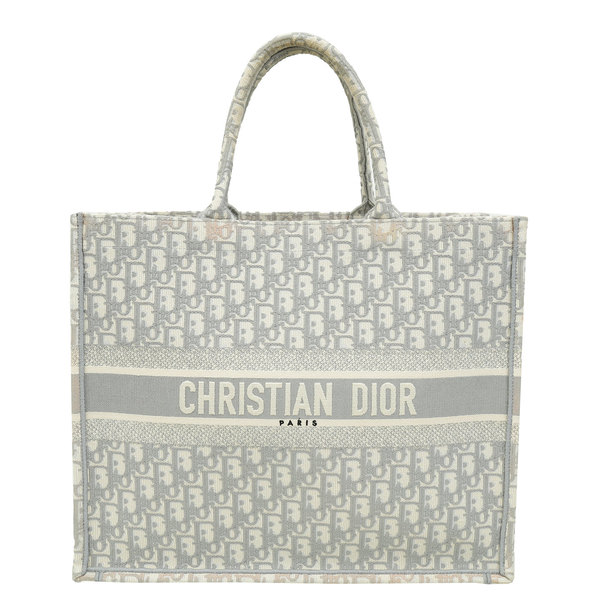 Dior Book Tote Oblique Grey Tote Bag