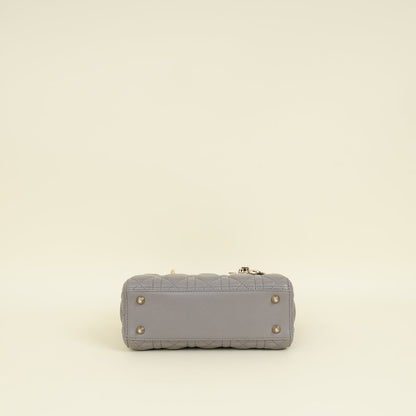Christian Dior Grey My Abcdior Lady Dior Small Bag