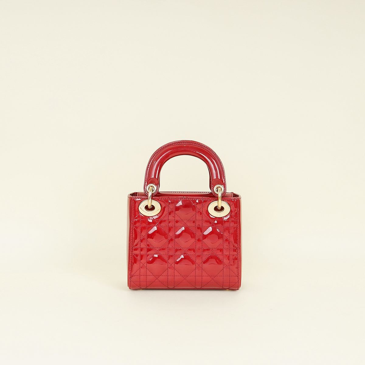Christian Dior Red Cherry Lady Dior Mini Chain Bag