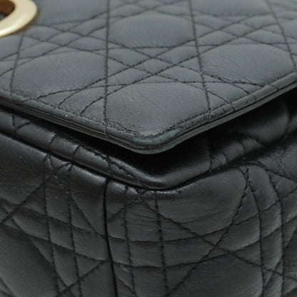 Christian Dior Black Soft Cannage Caro Large Bag