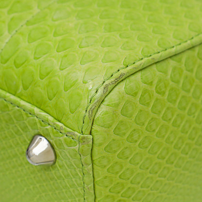 Christian Dior Kiwi Python Lady Dior Large Bag