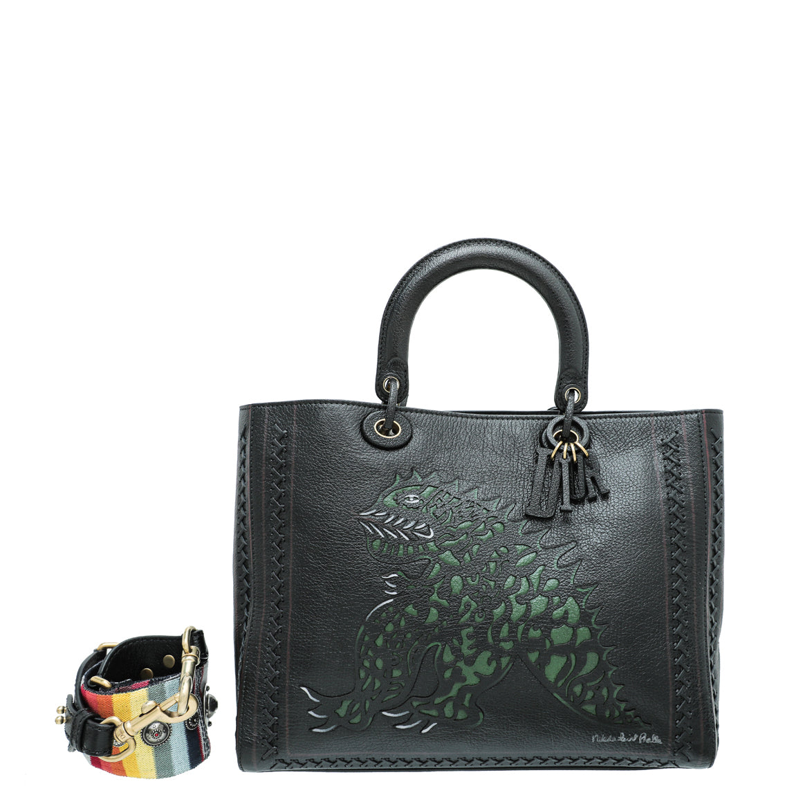 Christian Dior Multicolor X Niki De Saint Phalle Dragon Lady Dior Large Bag