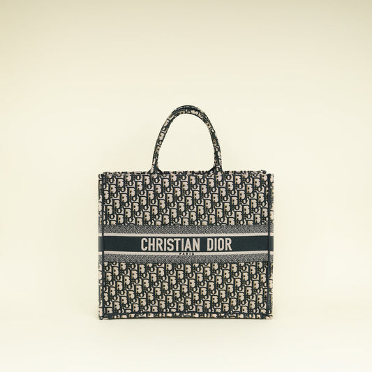Dior Book Tote Oblique Green Tote Bag