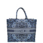 Christian Dior Navy Blue Book Tote Kaleidiorscopic Embroidered Large Bag