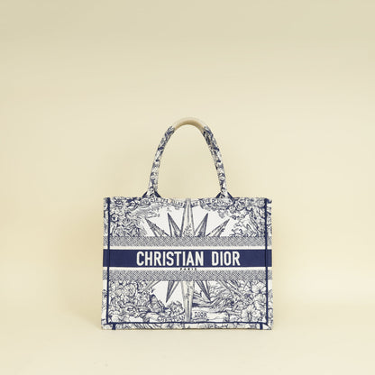 Christian Dior Bicolor Reve D'Infini Embroidery Book Tote Medium Bag