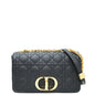 Christian Dior Black Caro Quilted Macrocannage Medium Bag