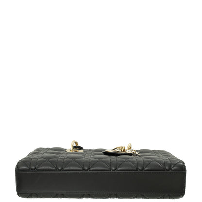 Christian Dior Black Lady D-Joy Medium Bag