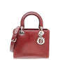Christian Dior Shiny Burgundy Python Lady Dior Medium Bag