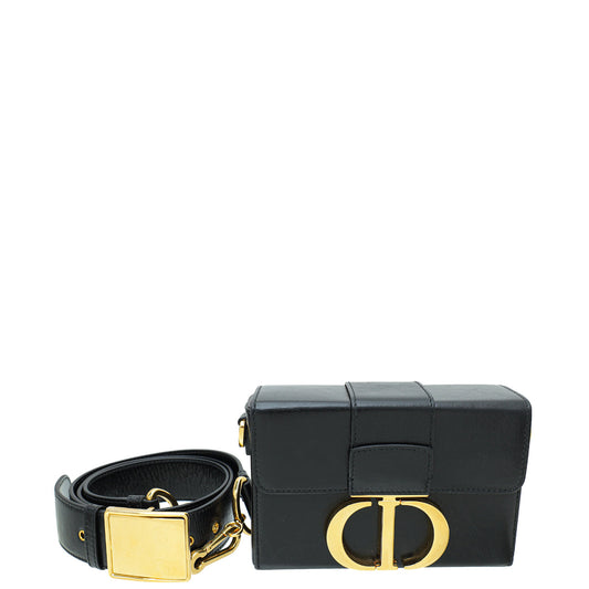 Christian Dior Black 30 Montaigne Box Shoulder Bag