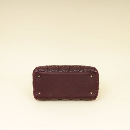 Dior Lady Dior Burgundy Handbag Style 3