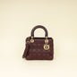 Dior Lady Dior Burgundy Handbag Style 3
