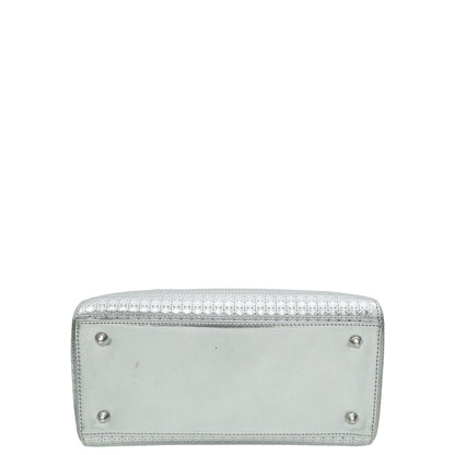 Dior Lady Dior Cannage Silver Handbag Cannage