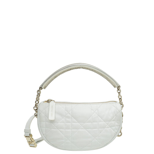Christian Dior White Vibe Hobo Small Bag