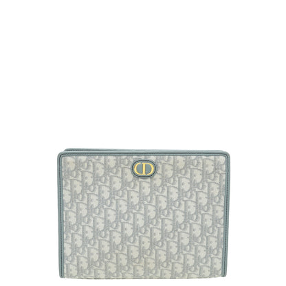Christian Dior Gray Oblique 30 Montaigne Medium Pouch