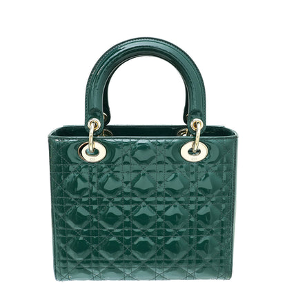 Christian Dior Green Lady Dior Medium Bag