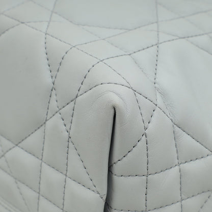 Christian Dior Stone Grey Macrocannage Toujours Medium Bag