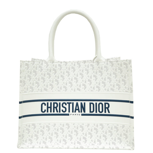 Christian Dior Bicolor Oblique Book Tote Medium Bag