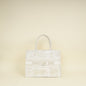Christian Dior Bicolor Toile De Jouy Book Tote Medium Bag With Mu Initials