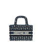 Christian Dior Navy Blue Oblique Velvet Book Tote Mini Bag