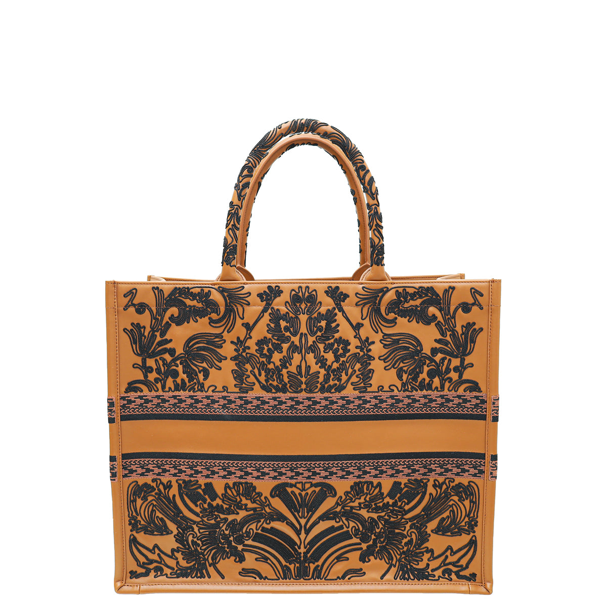 Christian Dior Bicolor Book Tote Cornely-Effect Embroidery Large Bag